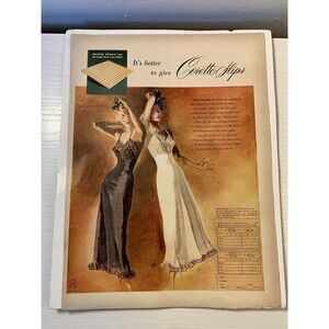 Corette Slips Print Ad Ephemera Wall Art Decor JKR VTG 1948 Pin Up Sexy Lingerie